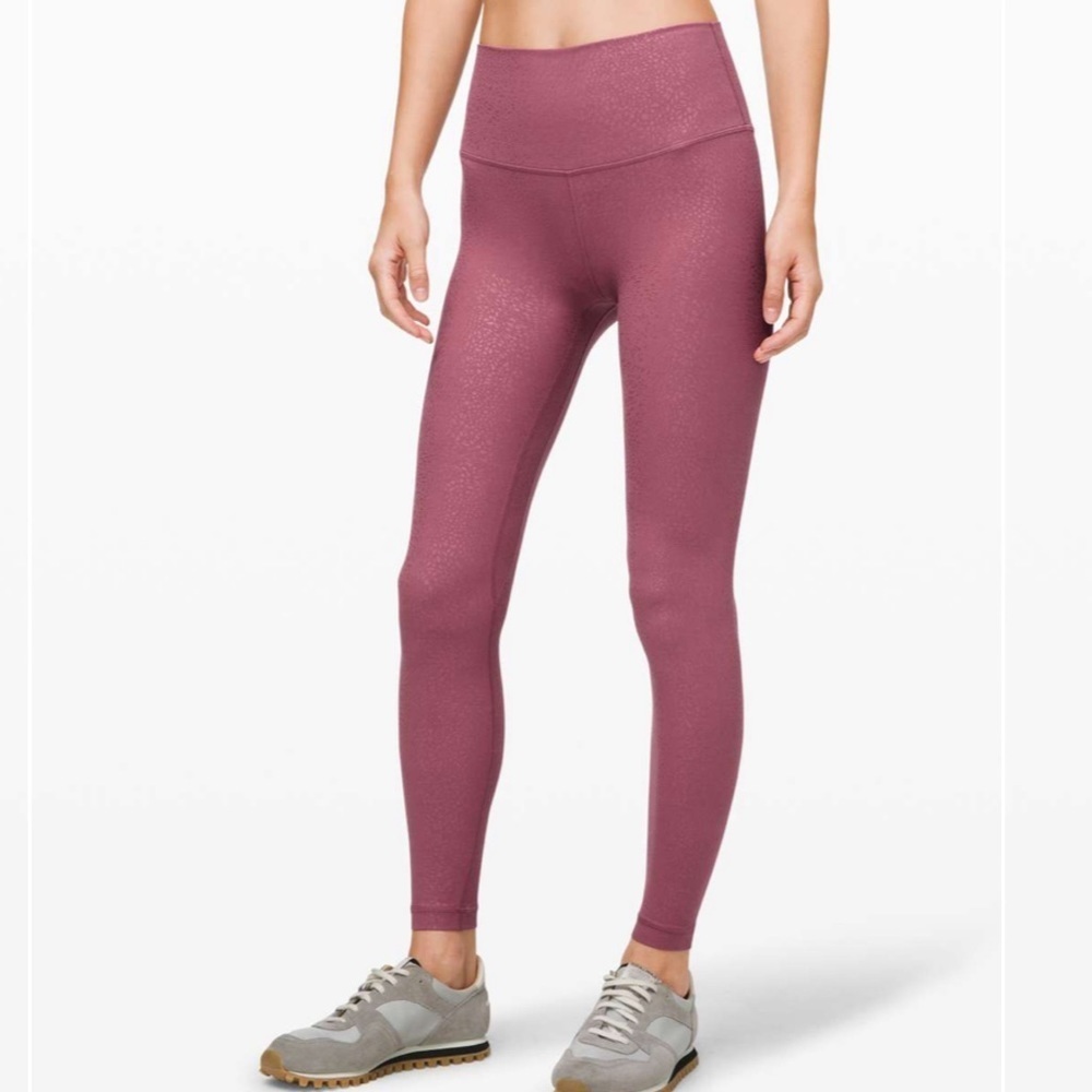 Lululemon Align High Rise Pant Leggings Plumful Embossed Purple 10